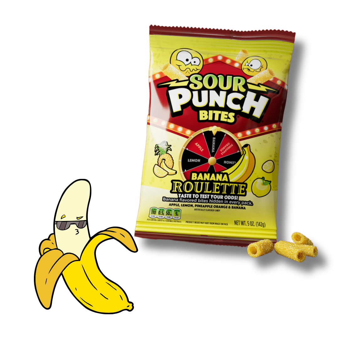 Sour Punch Bites Banana Roulette