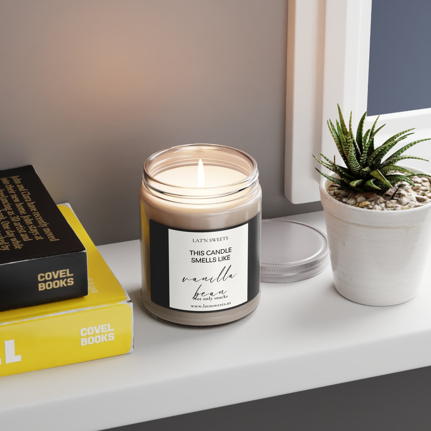 This Candle smells like Vanilla Bean, 9oz