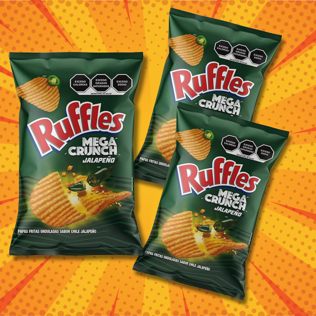 Ruffles Mega Crunch Jalapeno 3 Pack