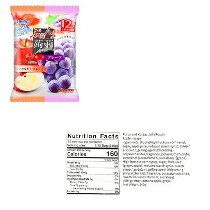 Japan's: Konjac Jelly Apple and Grape Flavor 20g 12 Pcs