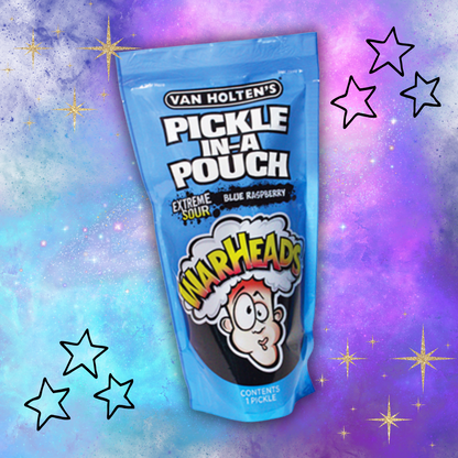 Warheads sour blue raz pickle 