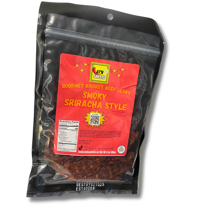 Lat'n Sweets Gourmet Brisket Beef Jerky: Smoky Sriracha 3 oz