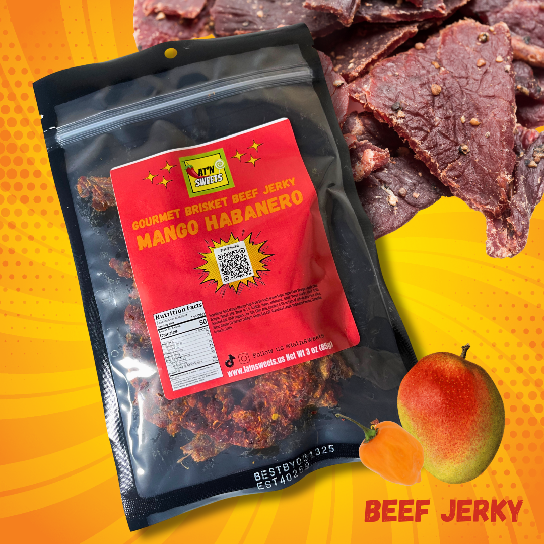 Lat'n Sweets Gourmet Brisket Beef Jerky: Mango Habanero 3 oz