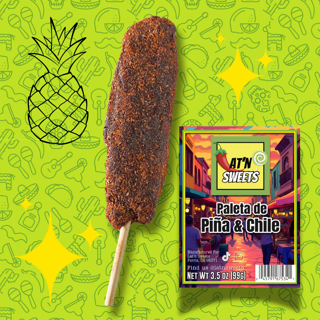 paleta de pina pineapple spiced lollipop